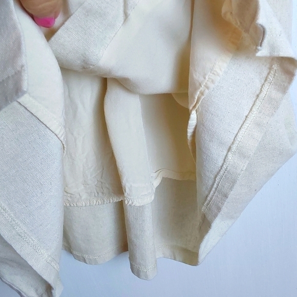 Lush - Womens Linen blend Relaxed Button Front Tunic Neutral Minimalist Sz.L - Picture 5 of 9